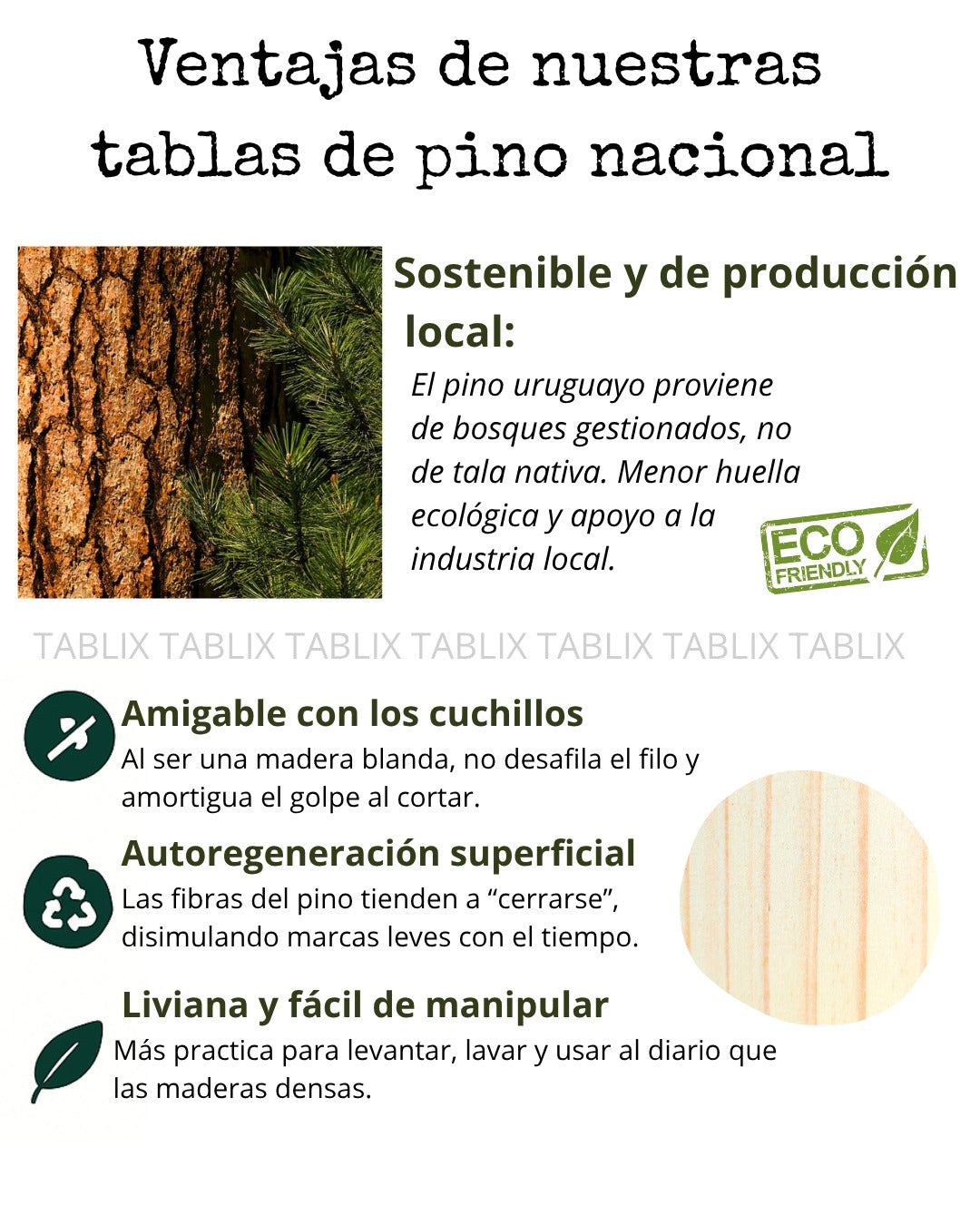 Tabla de Picar Grande de Madera Pino Nacional Personalizada